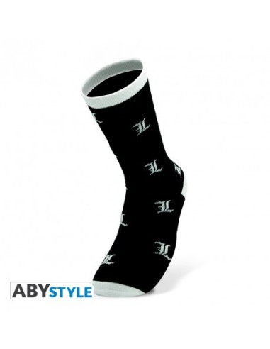 DEATH NOTE - Calcetines - Blanco y Negro - L