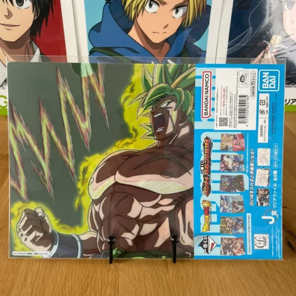 Dragon Ball - Lot de 2 clear files Son Goku SSJ Blue, Vegeta SSJ Blue, Broly Legendary SSJ Ichiban Kuji VS Omnibus Ultra