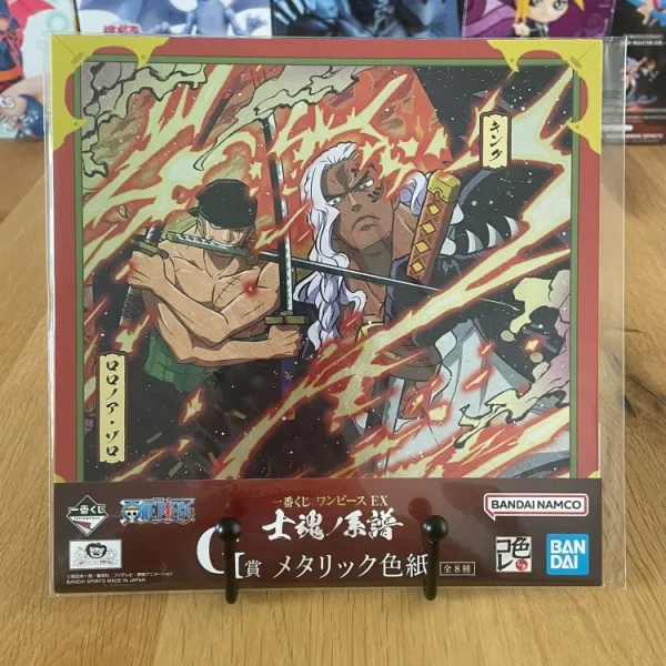 One Piece - Metallic Shikishi Roronoa Zoro vs King 20 cm - Ichiban Kuji EX Shikon no Keifu (Pack G)
