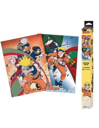 NARUTO SET 2 CHIBI POSTERS EQUIPO 7 (52X38)