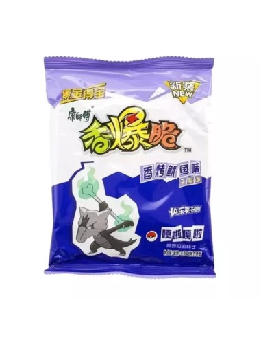 Snack Trigo Crujiente POKEMON Sabor Calamar Asado Master Kong 33 g