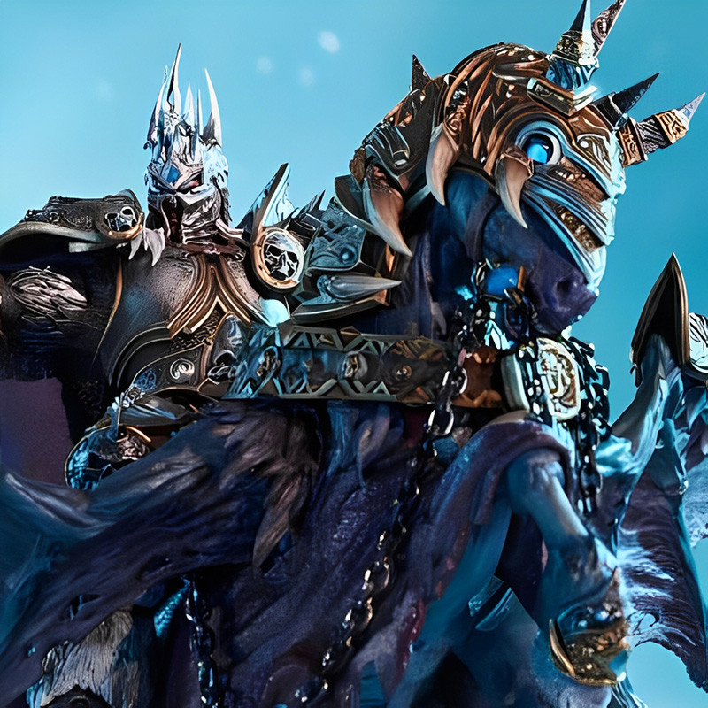 WORLD OF WARCRAFT Statue Le Roi-Liche & Invincible Hex Collectibles