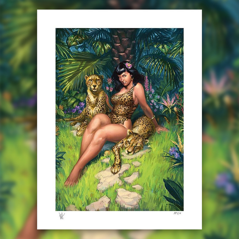 BETTIE PAGE Impression Art Print Jungle Bettie Sideshow