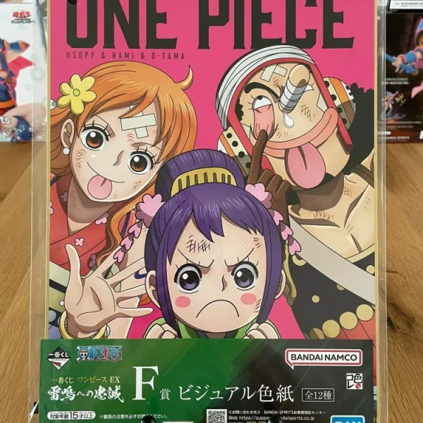 One Piece - Shikishi A4 Nami, Tama & Usopp - Ichiban Kuji Raimeie no Chuusei (Lot F)