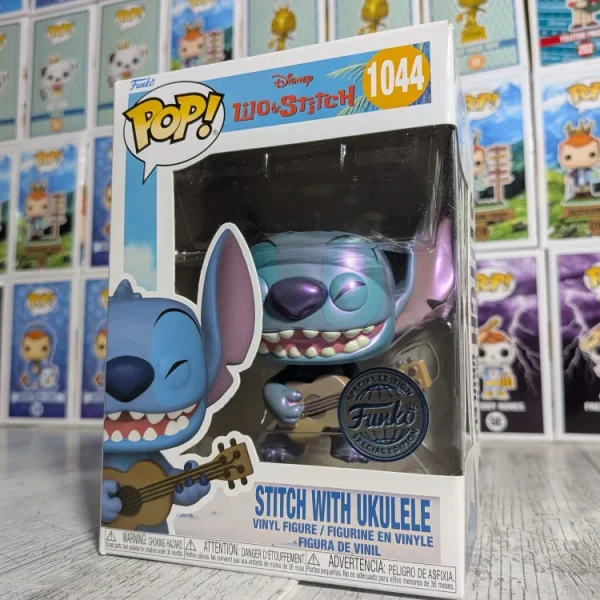 Funko pop Disney #1044 - Stitch with Ukulele (Pearlescent)