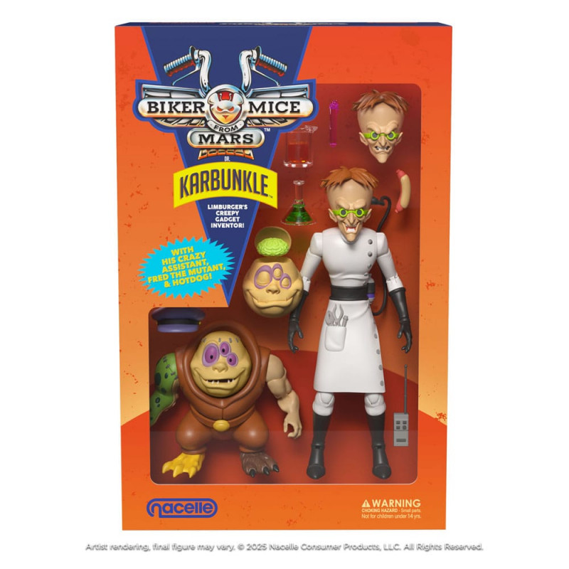 LES MOTARDS DE L’ESPACE Figurines Dr Karbunkle & Fred le Mutant Nacelle