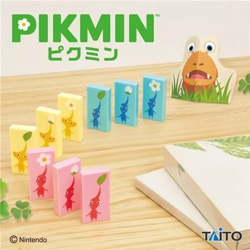 Pikmin - Taito - Set de 9 dominos Pikmin Rouge, Jaune et Bleu & Chappi