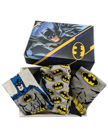Set 3 calcetines Batman DC Comics adulto surtido