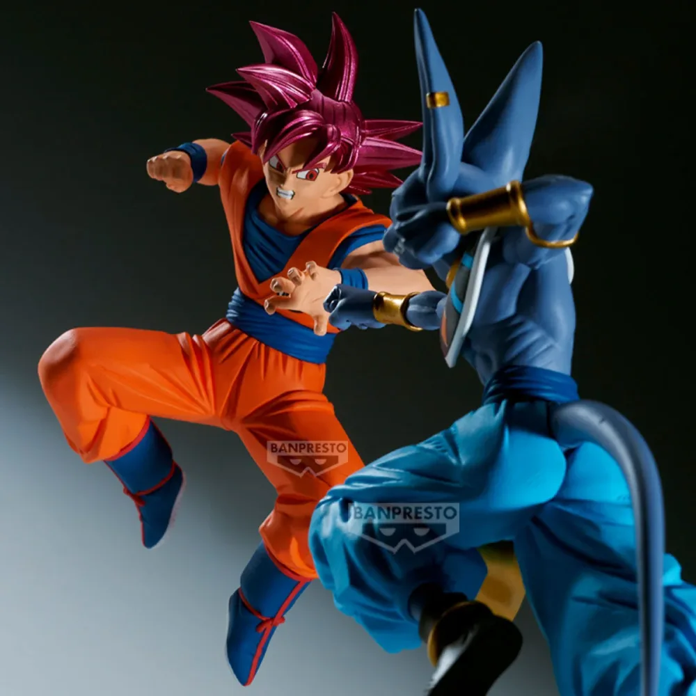 Dragon Ball Super – Lot 2 Figurine Son Goku SSJ God & Beerus Match Makers 12–15 cm Banpresto