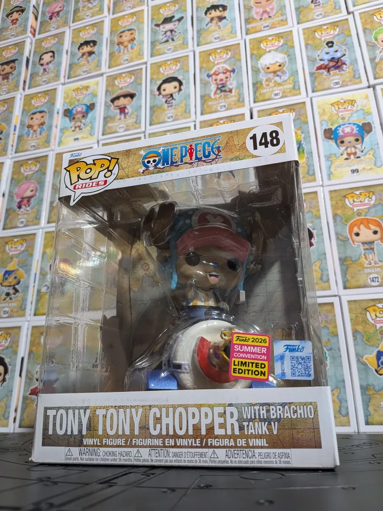 Funko Pop! Rides One Piece #148 - Tony Tony Chopper with Brachio Tank V (Summer Convention 2026 Limited Edition)