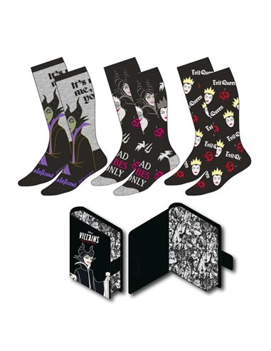 Set 3 calcetines Villanas Disney adulto