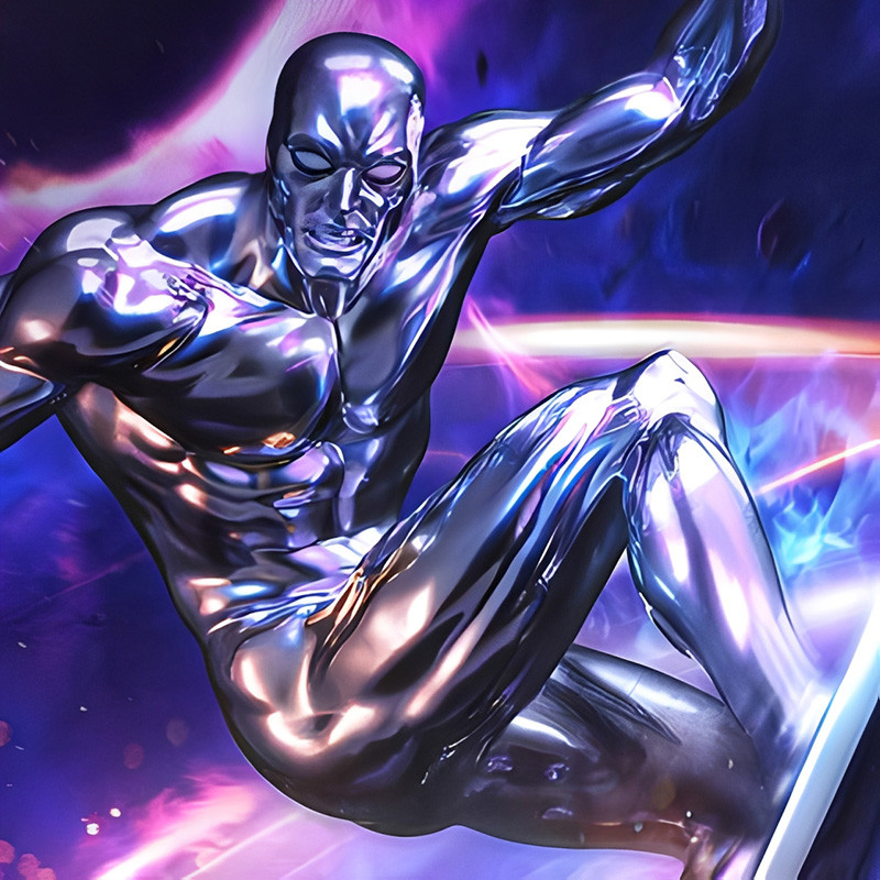 MARVEL Statue Silver Surfer Deluxe Art Scale Iron Studios