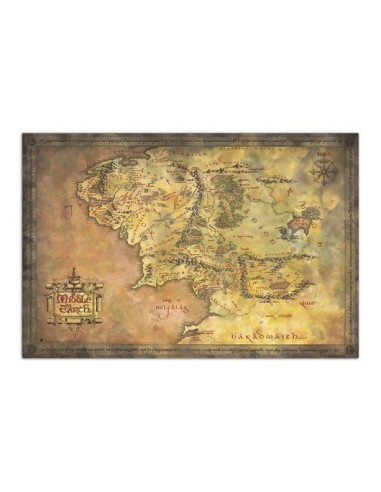 POSTER EL SEÑOR DE LOS ANILLOS MAPA DE LA TIERRA MEDIA