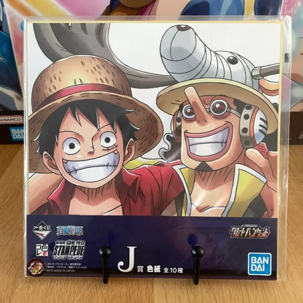 One Piece – Shikishi Monkey D. Luffy & Usopp Ichiban Kuji Great Banquet 20 cm Banpresto