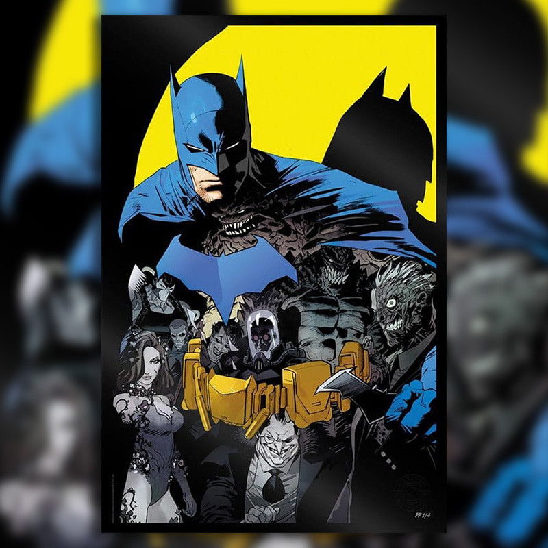 DC COMICS Impression Art Print Batman High-Gloss Black Edition Sideshow