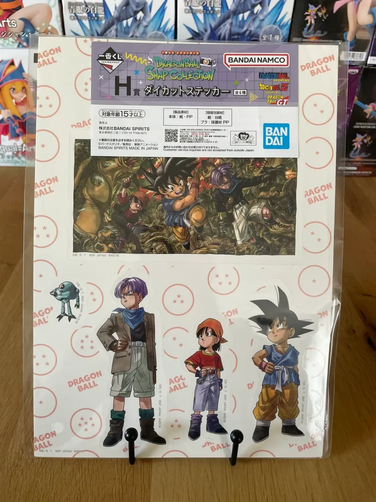 Dragon Ball GT - Sticker sheet Goku Pan Trunks - Ichiban Kuji Snap Collection (Lot H)